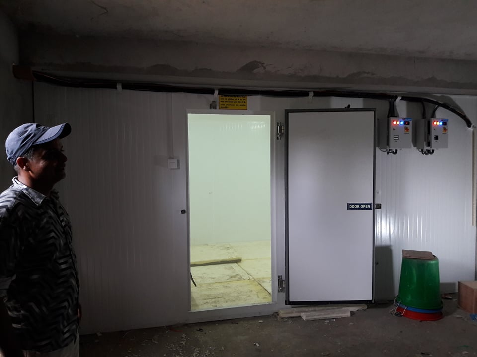 Completed cold-room frontage at Masala Bali Bikash Kendra