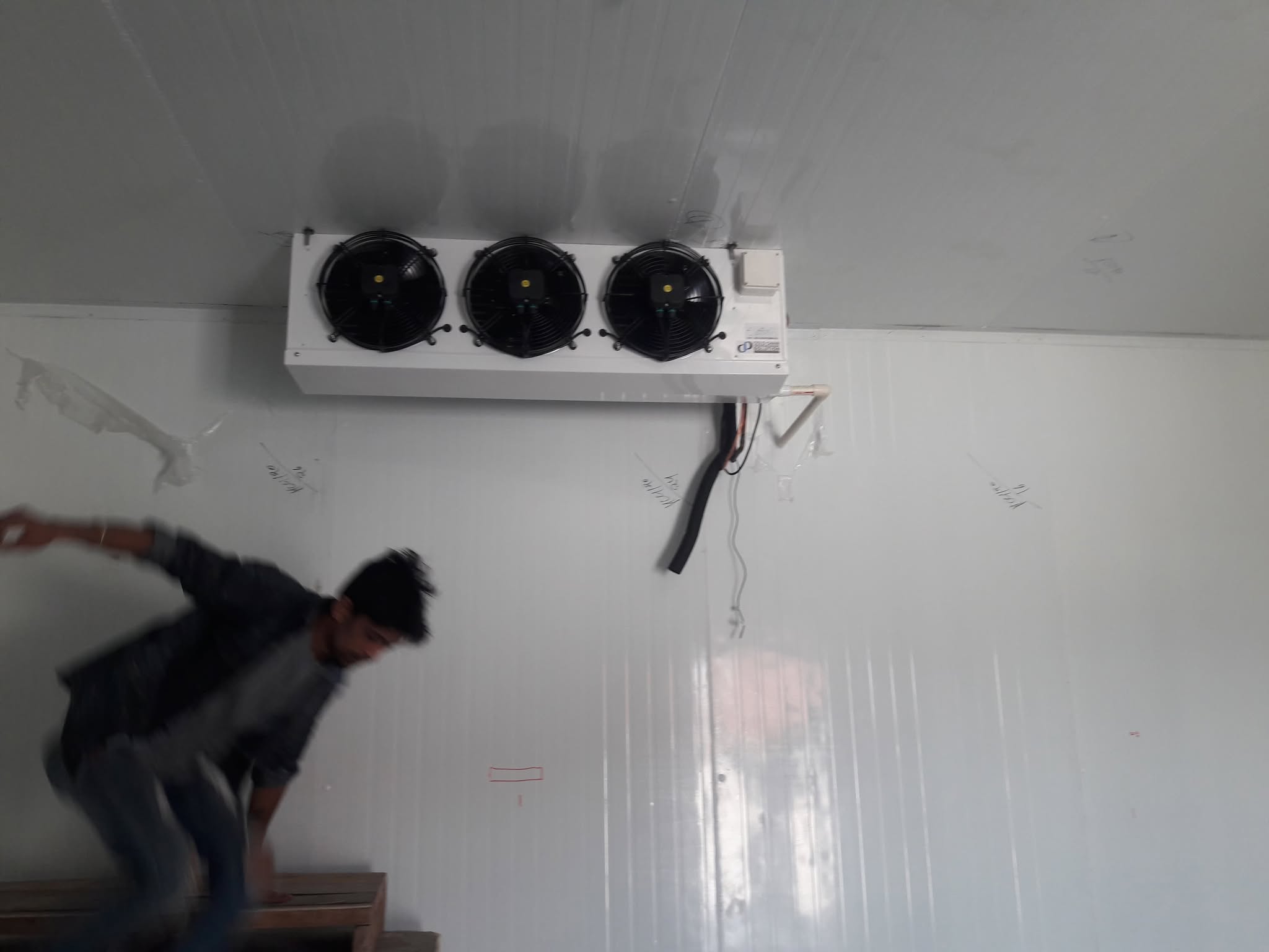 Interior work during installation