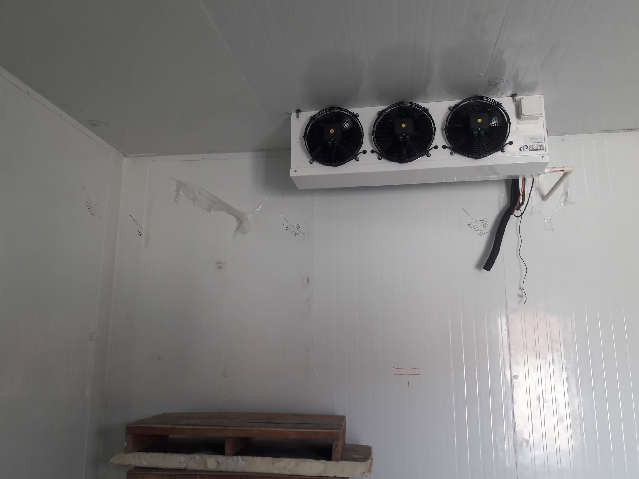 Finished evaporator installation