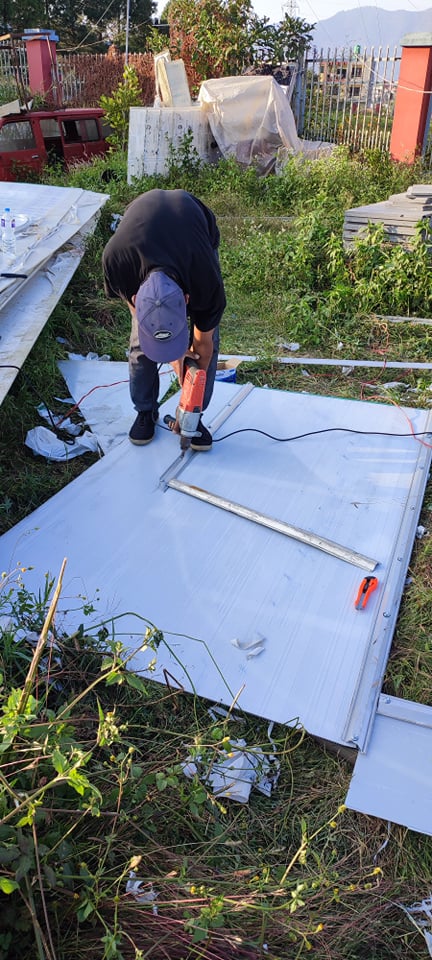 Cutting and preparing greenhouse dryer sheet material