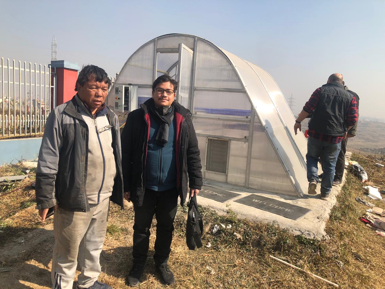 Completed greenhouse dryer prototype at the National Innovation Center