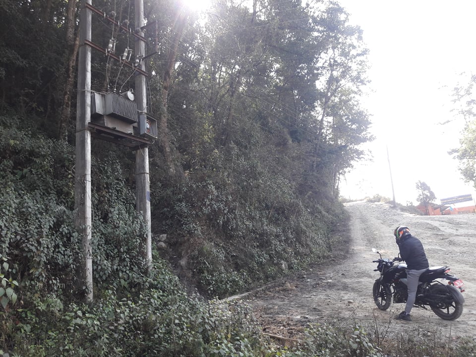 Road near BMC School during survey