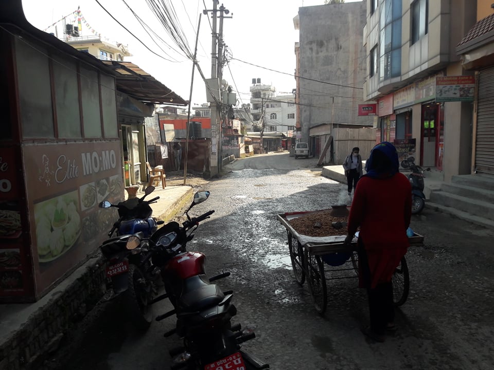 Ekatabasti road during survey